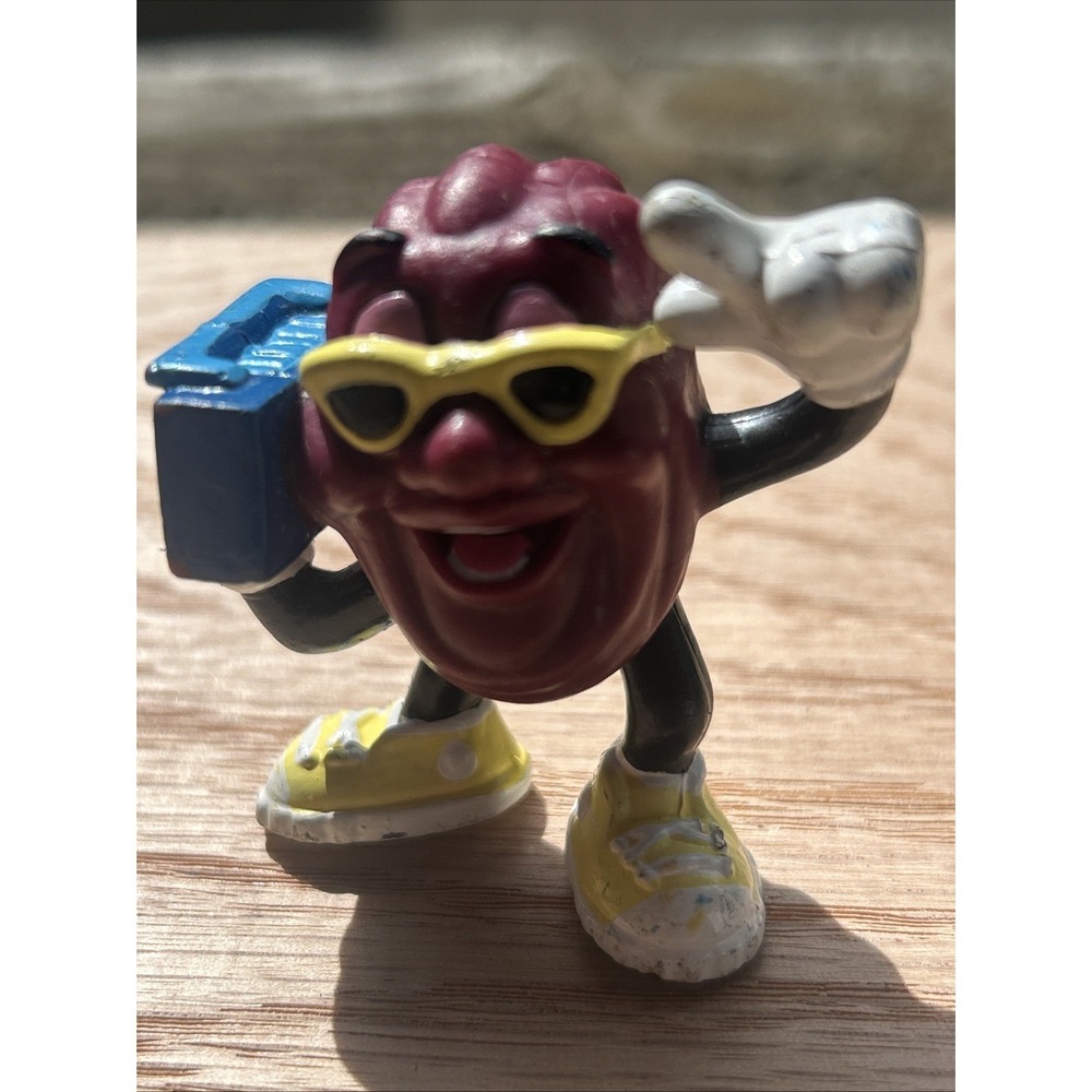 Vintage California Raisins Figure with Boombox PVC  Applause 1988 CALRAB